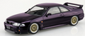 Aoshima 1/32 Nissan R33 Skyline GT-R | Midnight Purple - Custom Wheel Version - Snap-Fit Model Kit - No Glue/Paint Required - JDM Authentic