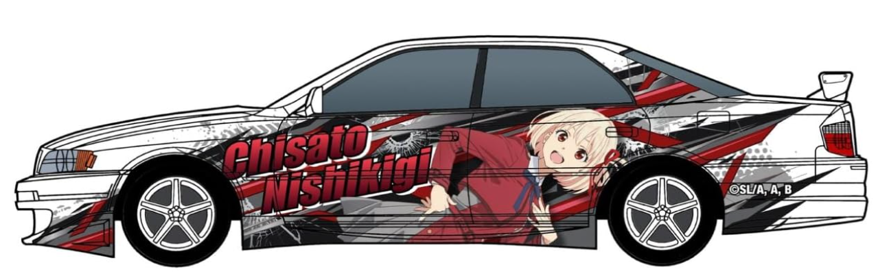 Aoshima 1/24 Lycoris Recoil x TRD JZX100 Chaser '98 | Official Itasha Series - Collectible Model Kit - Brand New - Made in Japan
