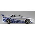 AOSHIMA 1/24 Movie Mecha No.WS-02 Fast & Furious Nissan Skyline R34 GT‑R | Brian’s Car | Plastic Model Kit | Brand New | Japan Direct