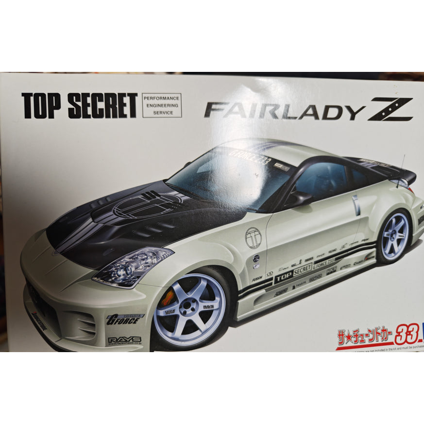 Aoshima 1/24 TOP SECRET Z33 Fairlady Z (2005) | Iconic Japanese Tuning Shop - JDM Legend - Precision Model Kit - Brand New