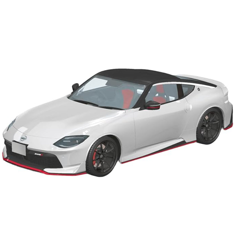 The AOSHIMA 1/24 The Snap Kit No.06‑PW Nissan RZ34 Fairlady Z NISMO 2024 (Prism White) is a pre‑painted, snap‑fit model kit featuring the high‑performance NISMO version of the latest Fairlady Z.   With its factory‑painted body and easy snap‑fit design