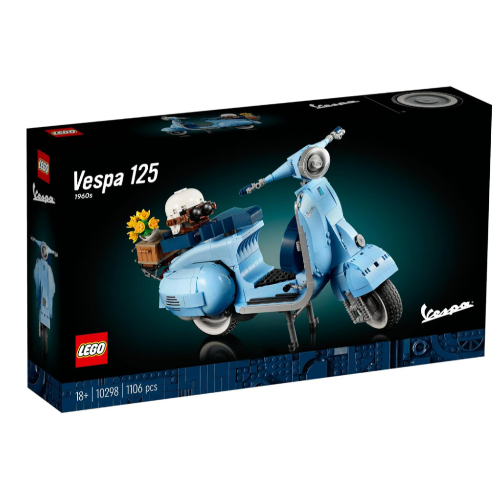 LEGO Icons 10298 Vespa 125 | Classic 1960s Italian Scooter Model | Adult Collectible Display Set | Brand New Sealed | Japan Direct